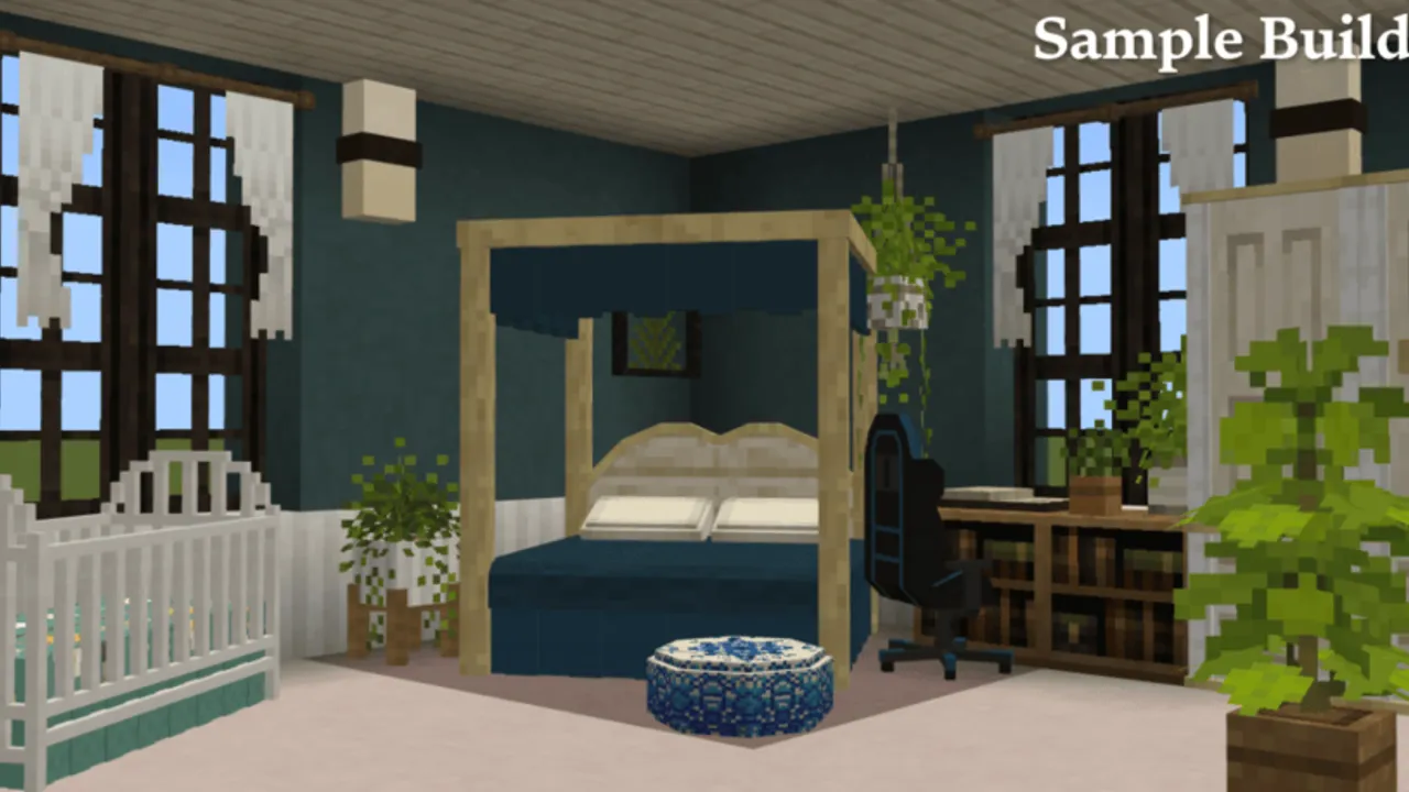 BE Ghoulcraft - Furniture Pack addon: Bedroom with canopy bed and baby crib