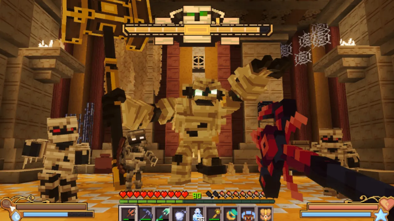 Bedrock Reimagined addon: Mummified Pharaoh Boss