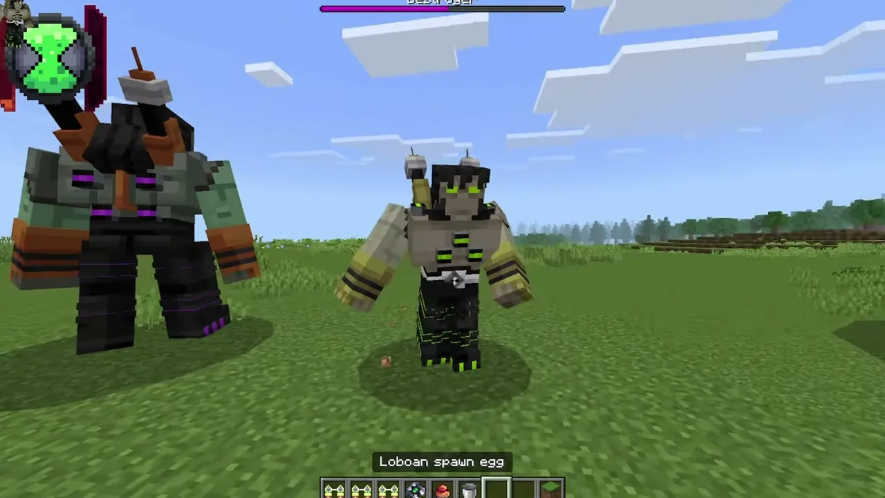 Ben 10 Omni NR Addon: Two alien characters standing in grassy field
