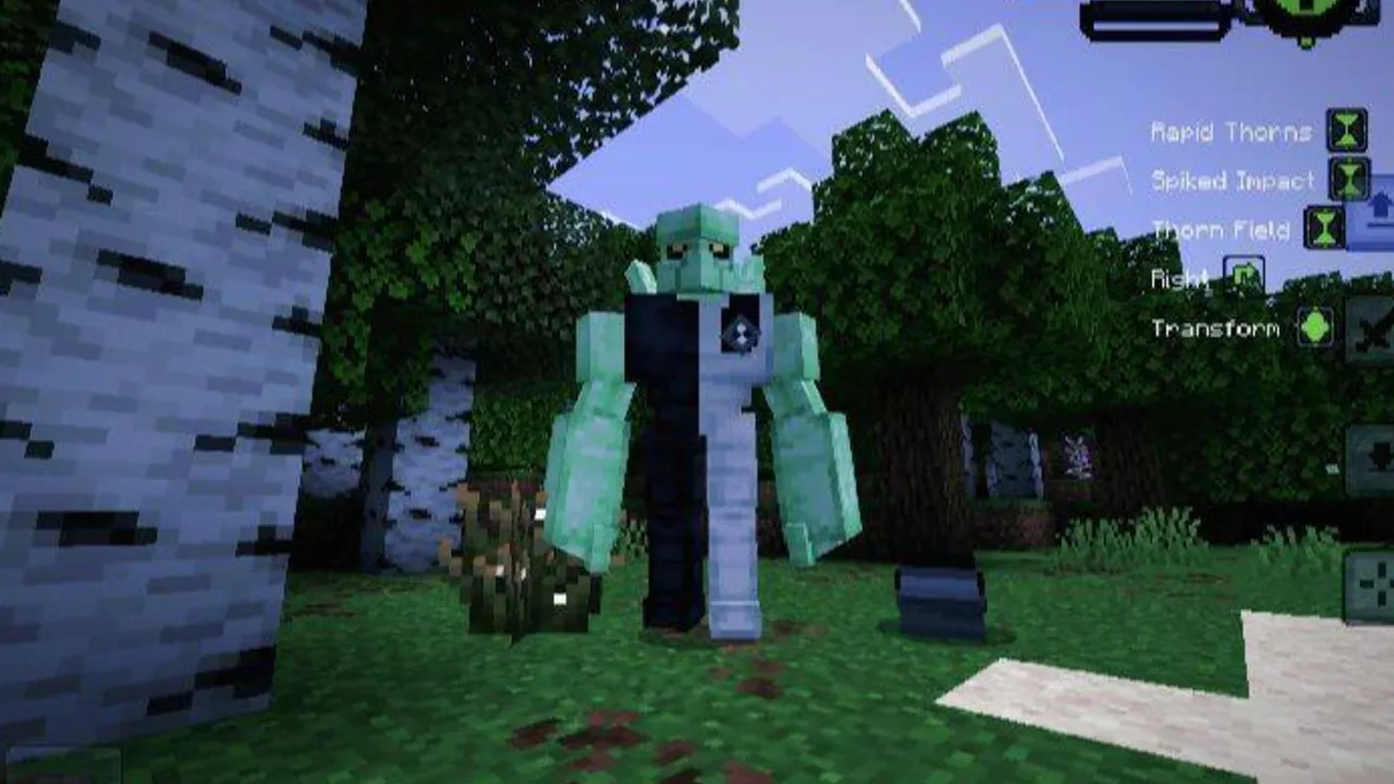 Ben 10 Ultimate addon: Alien with Omnitrix in forest