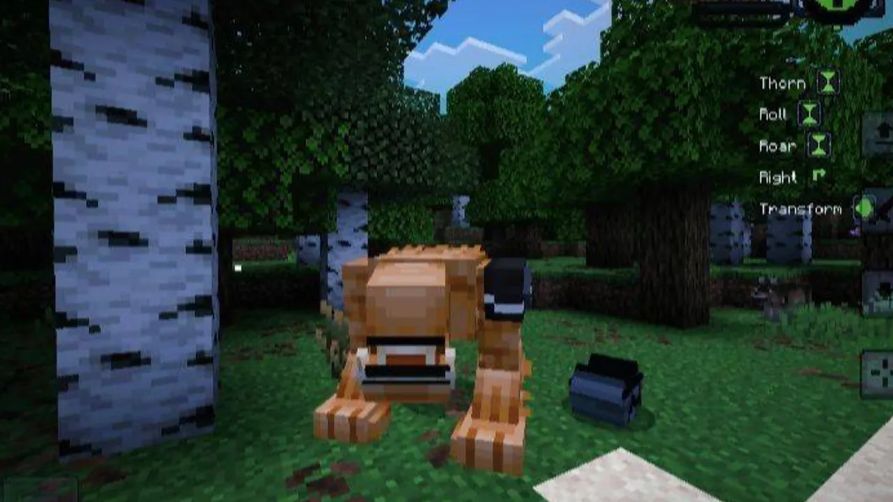 Ben 10 Ultimate addon: Player turns into Wildmutt in forest