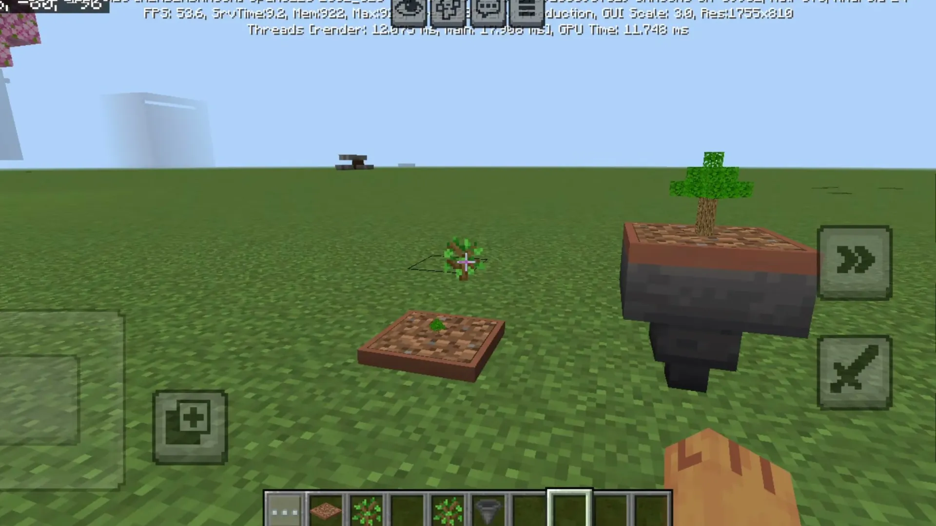 Bonsai Tree addon: Small tree on a block in grassy area