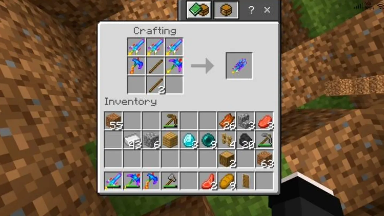 Craftable Super OP Tools addon: (4)Unknown Mega Super Sword