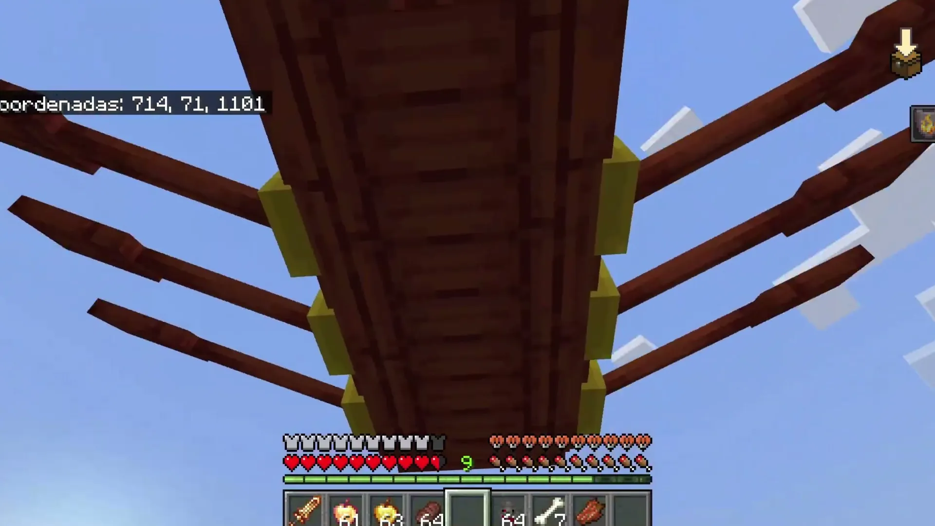 DarkAge Bizarre addon: Player standing under wooden structure