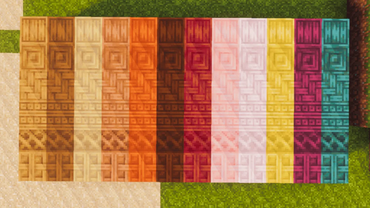 DecoDrop Furniture Add-On: Colored terracotta blocks in a row