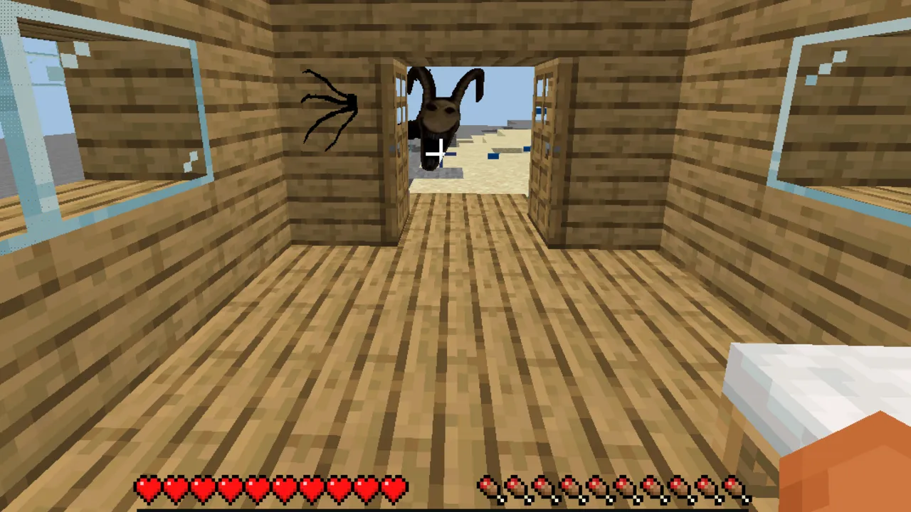 DontCry addon: Creepy creature in wooden room