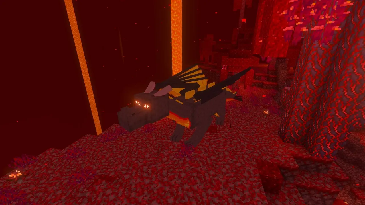 Dragon Mounts addon: Nether Dragon
