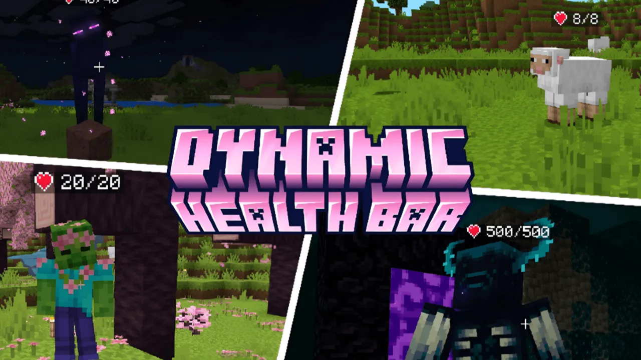 Dynamic Health Bar Indicator addon for Minecraft PE, screenshot 1