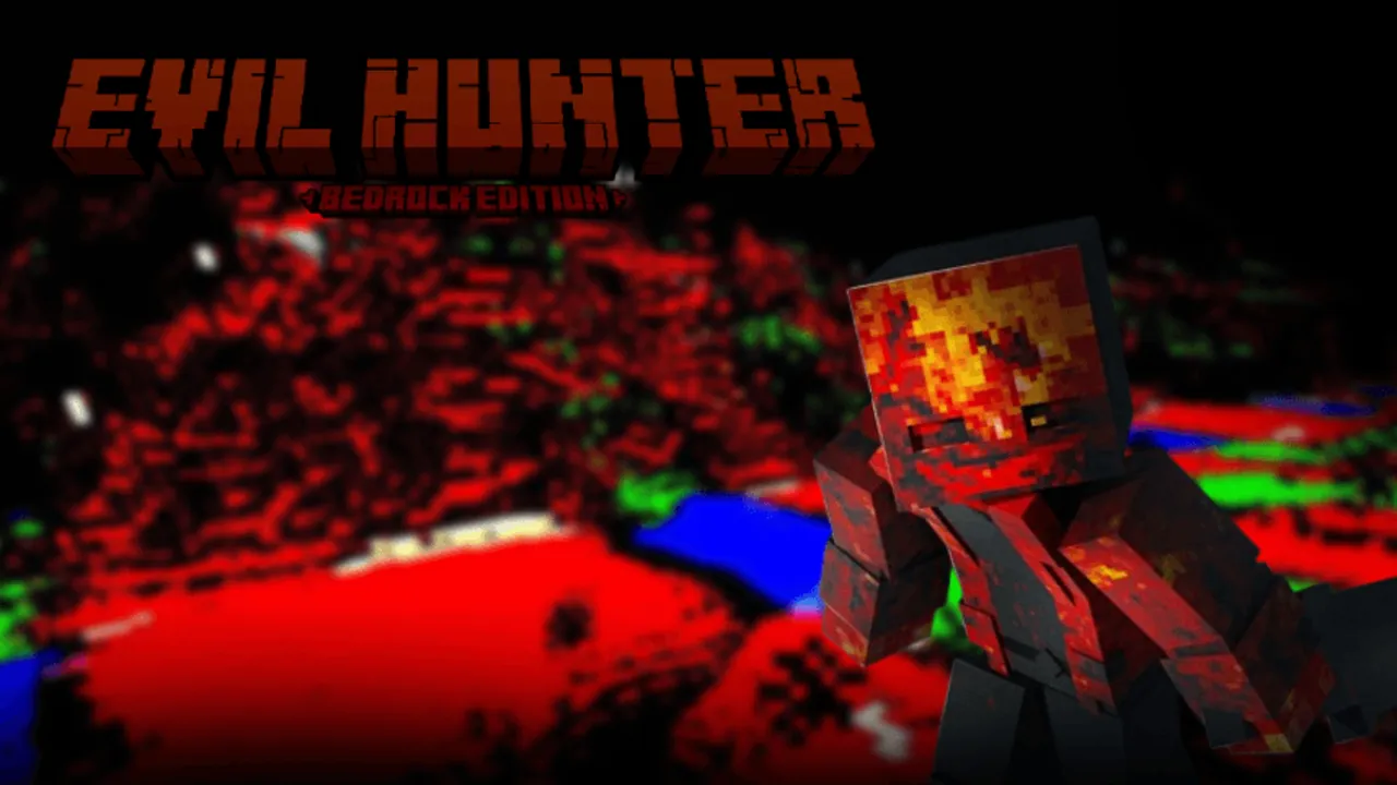 Evil Hunter addon for Minecraft PE: Evil Hunter boss in red lava