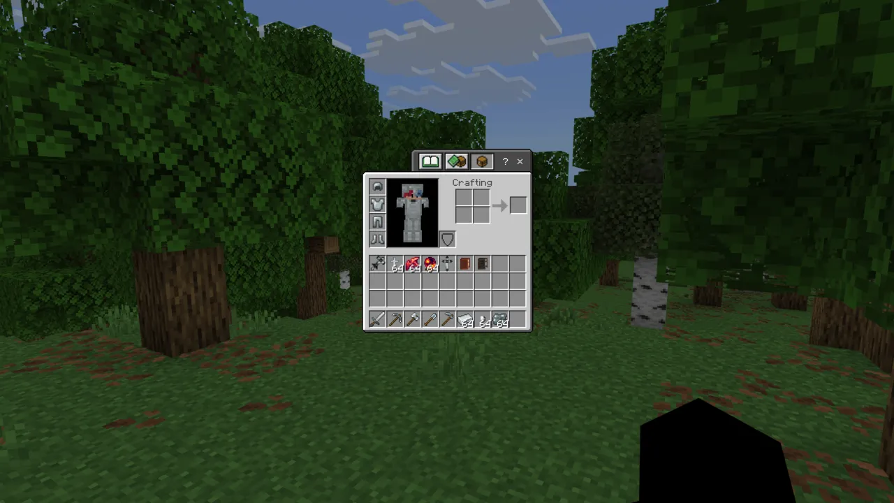 Evil Hunter addon: Crafting menu with armor and tools