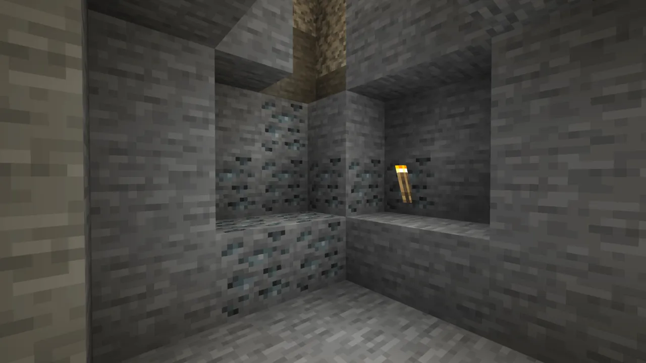 Evil Hunter addon: Glowing ore in stone wall