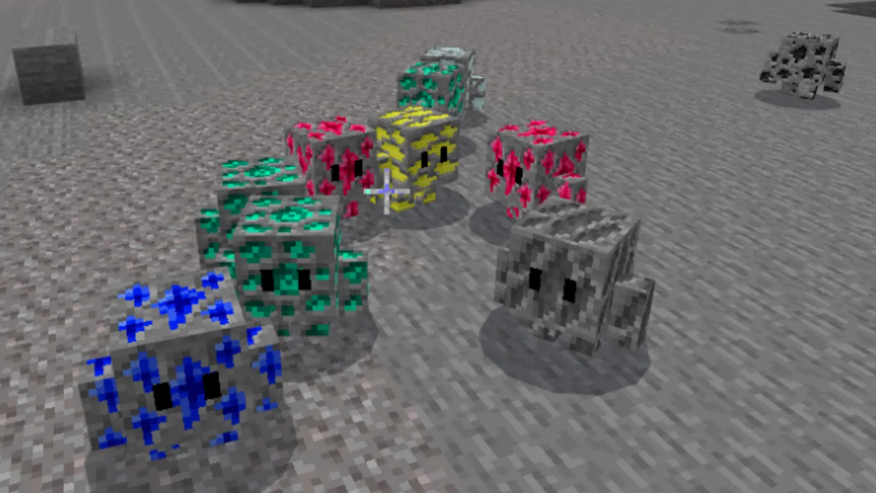 Expansive Ores addon: Tameable block pets on stone ground