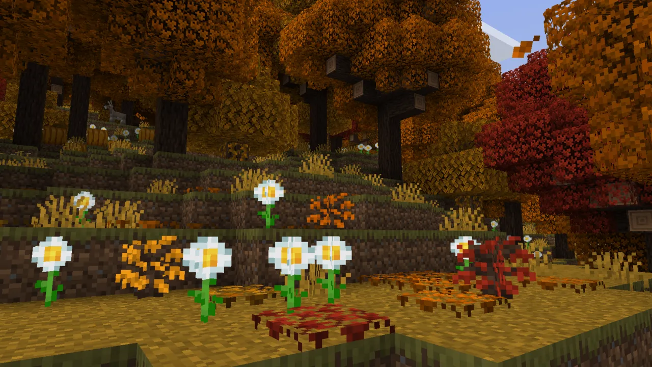 Fabulous Furniture addon: Autumn forest with flowers and trees