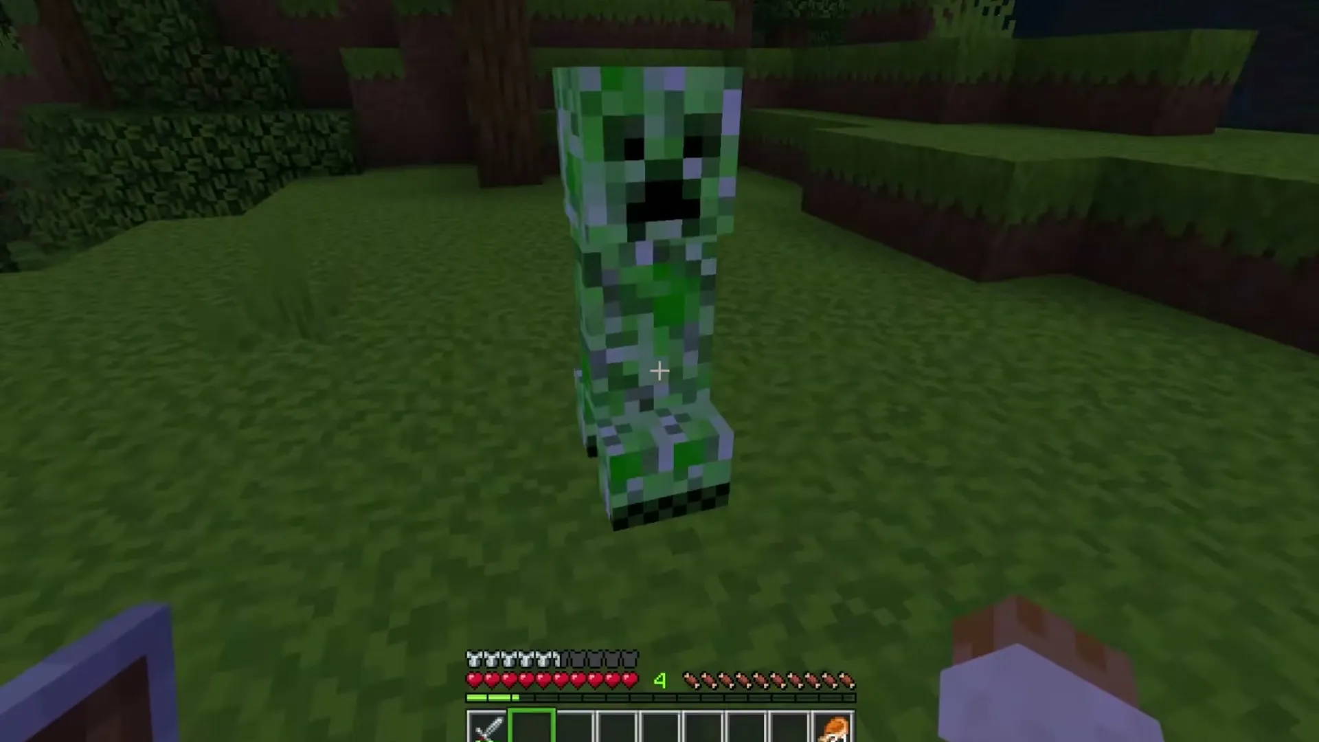 Gold & Poison + Allies addon: Player facing a zombie in grassy area