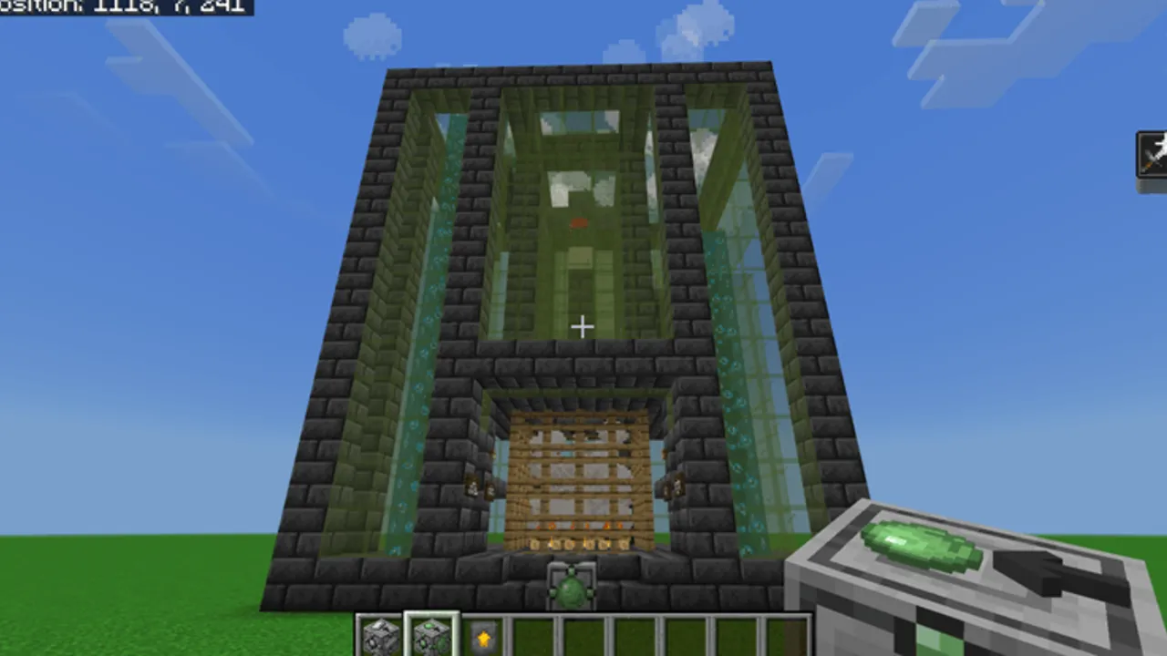 Insta Farm Addon: Stone tower with glass walls