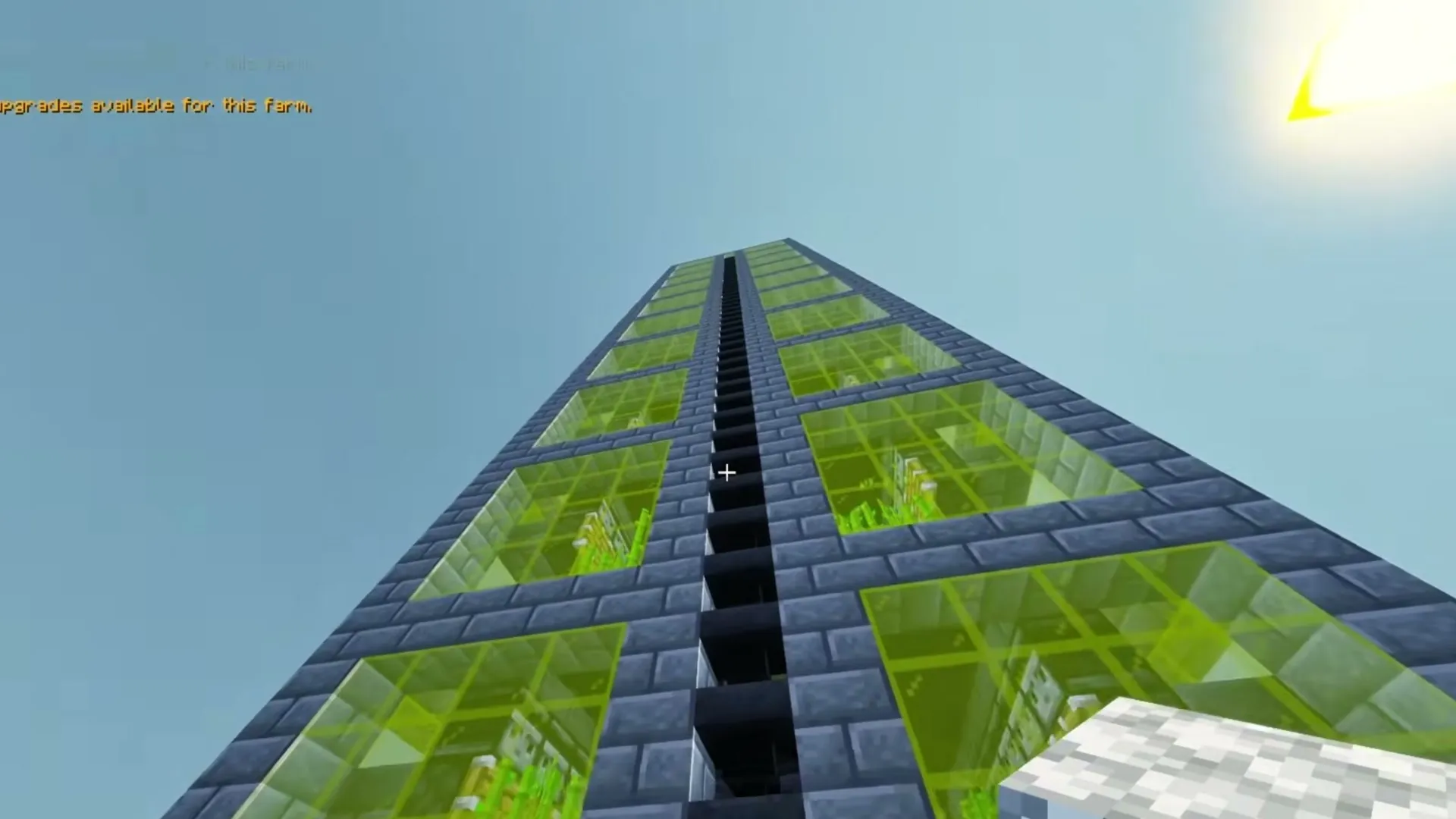 Insta Farms addon: Tall glass farm with plants inside
