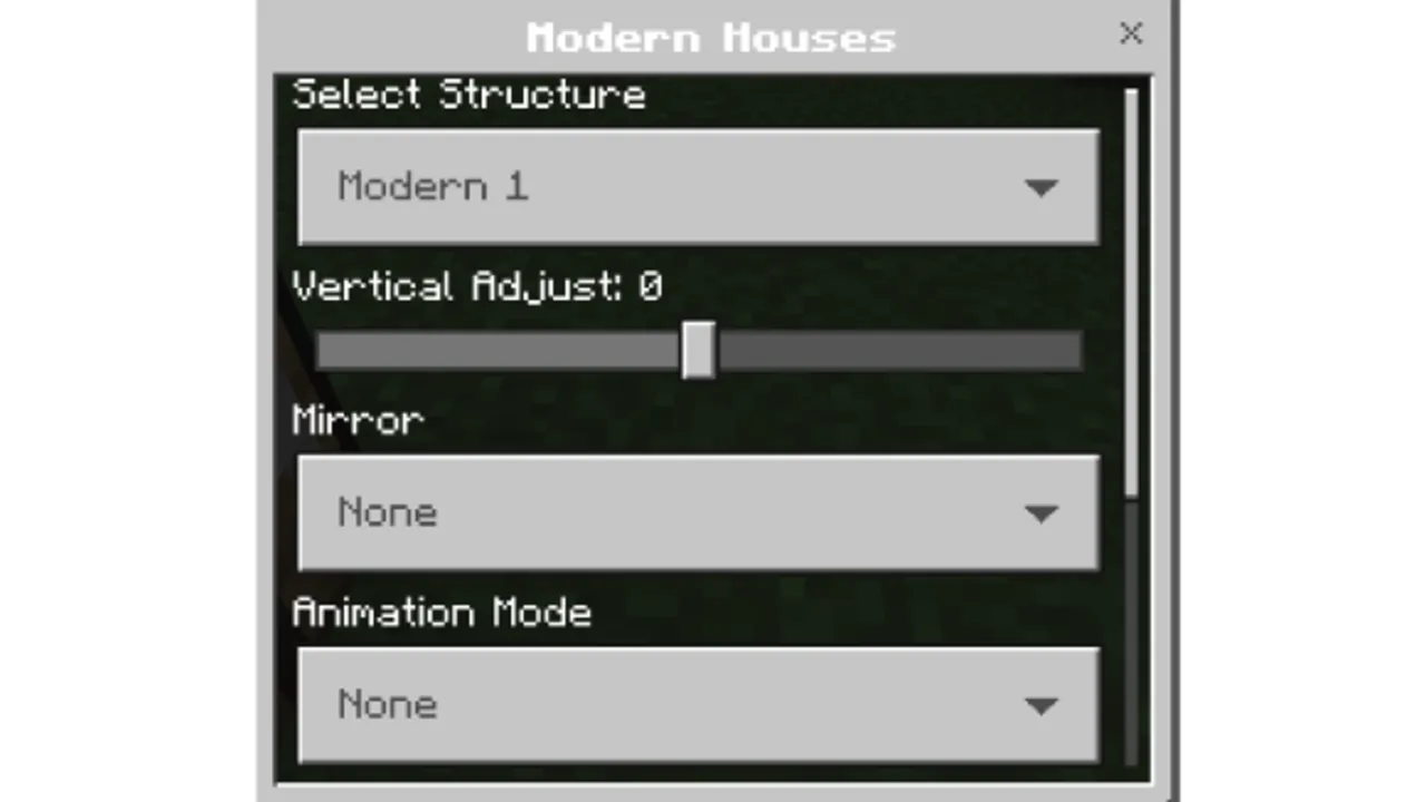 Instant Structures addon: screenshot 3