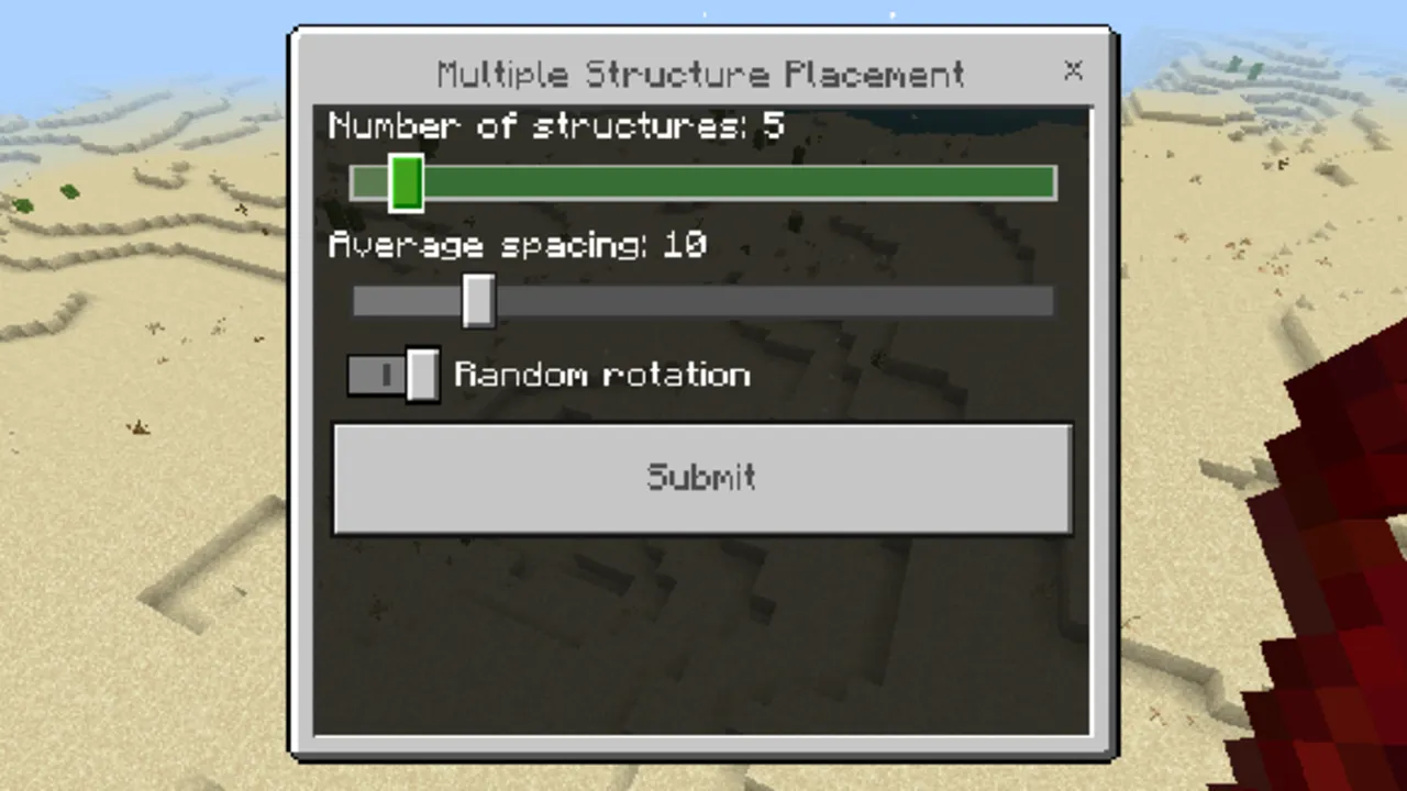Instant Structures addon: Undo button clears the structure you just placed