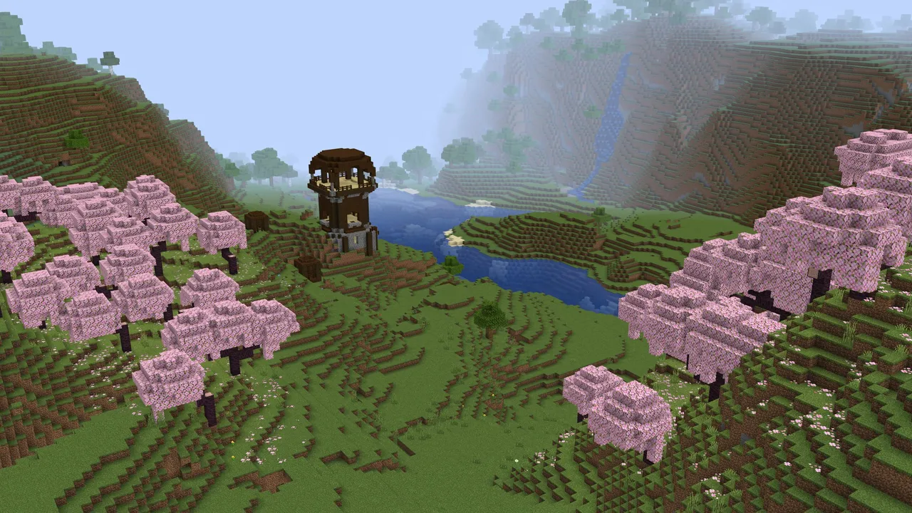 Java Aspects addon: Cherry trees near a river