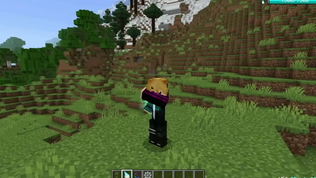 Jujutsu Kaisen Addon: Projection Sorcery addon: Player standing in grassy field