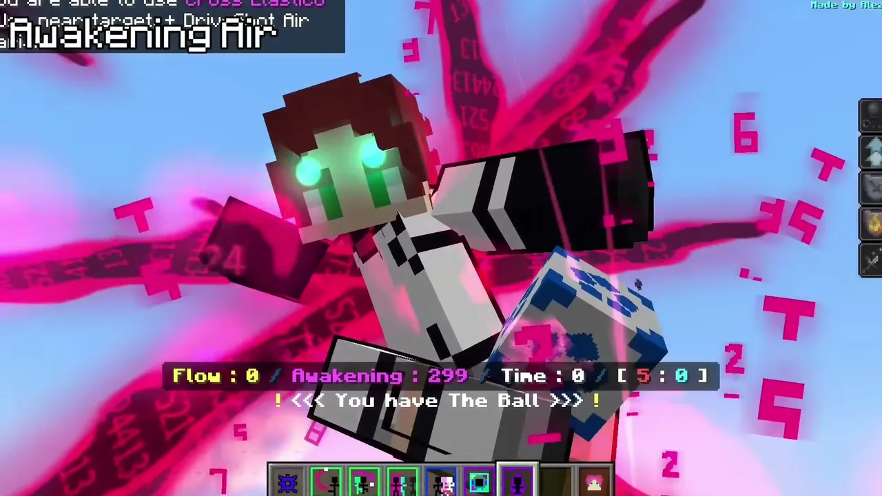 Lapis Lock Addon: Character with glowing eyes holding a ball