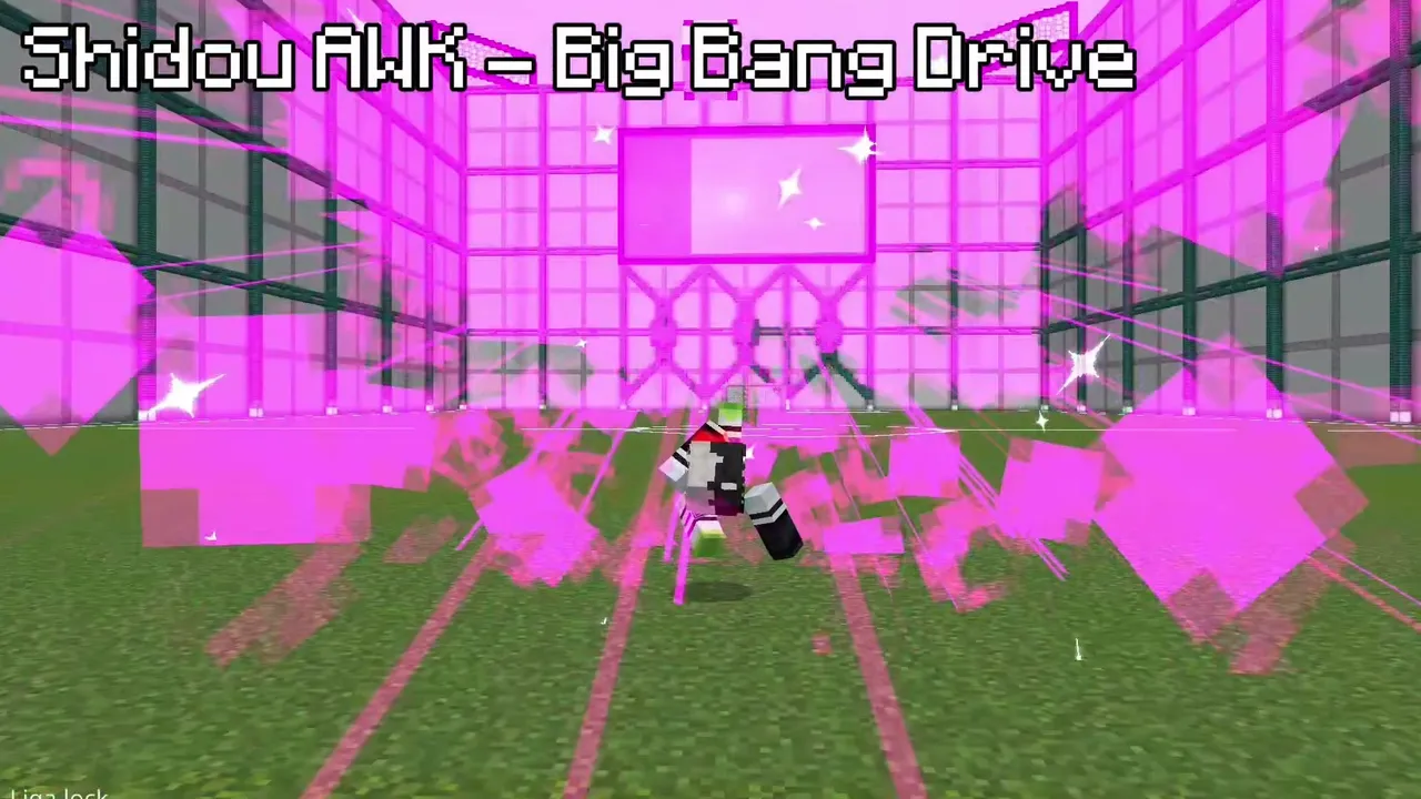 Liga Lock Addon: Soccer player in pink energy field