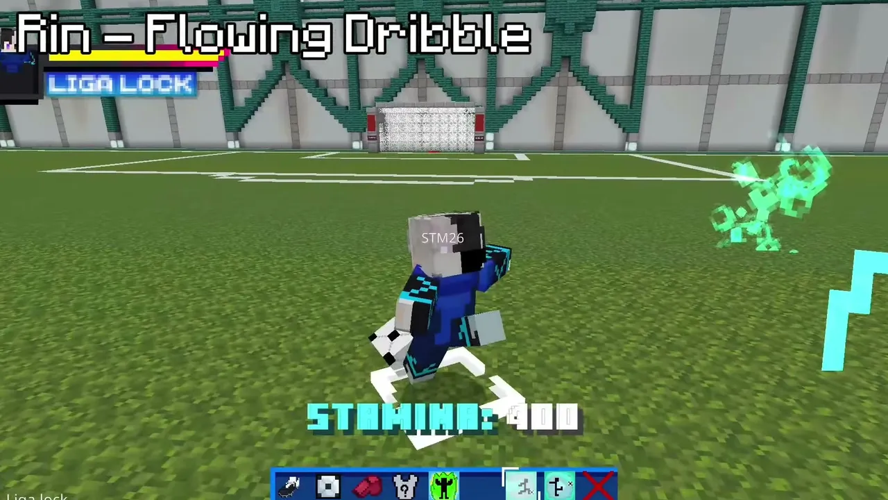 Liga Lock Addon: Soccer player on field with ball