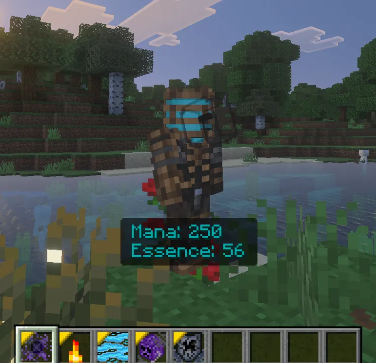 Magical Warfare addon: Mana Sentinel boss in a swamp biome