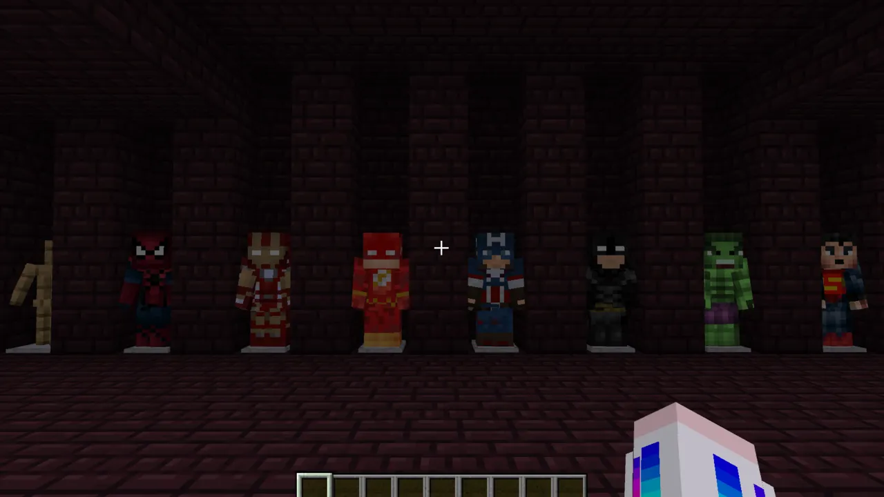 Marvel & Dc Superhero's addon: Pick Hero or Villain for a chat prefix and buff
