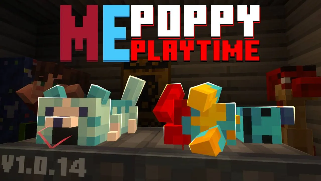 Me Poppy Playtime addon for Minecraft PE: Poppy figure with grabpack hands