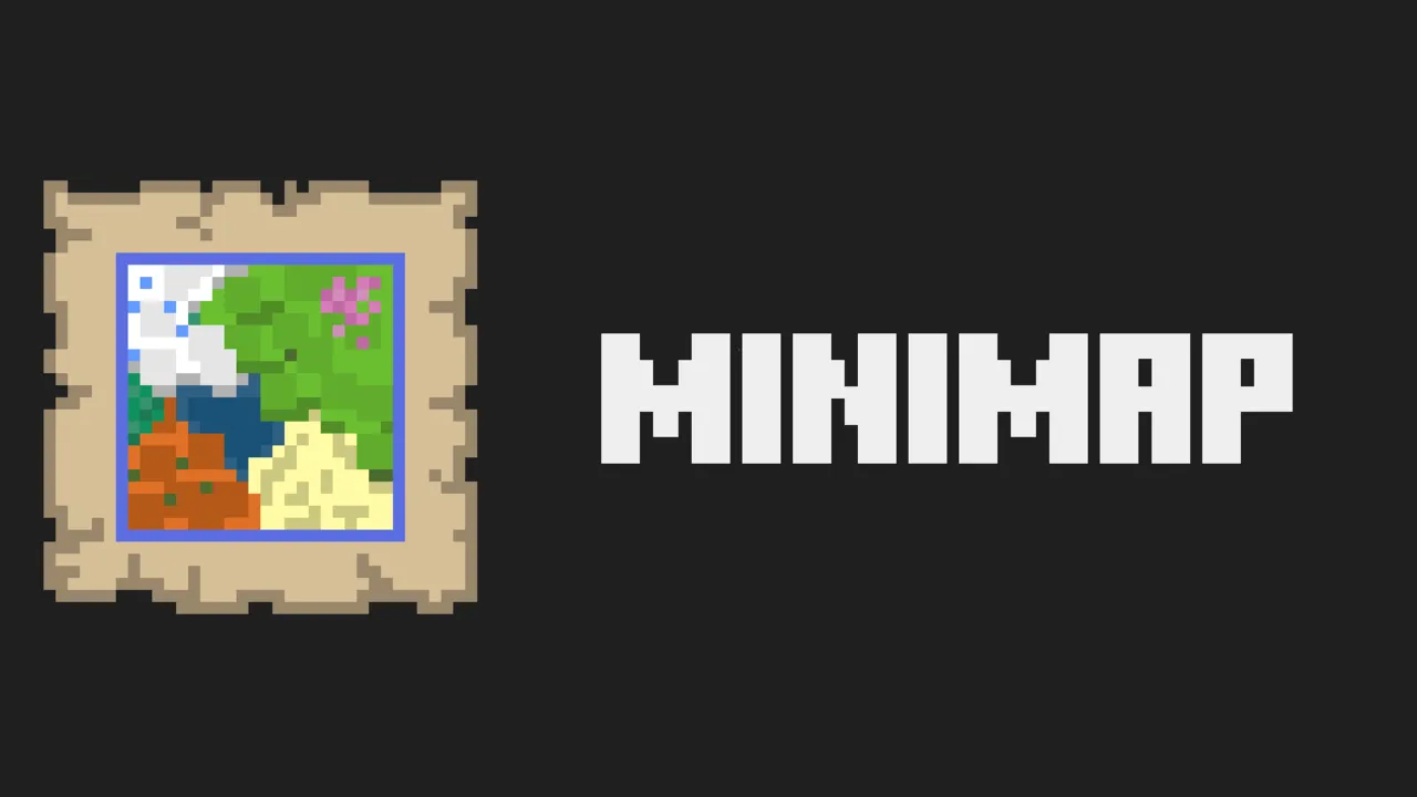 Minimap Addon for Minecraft PE: Small map shows land and water