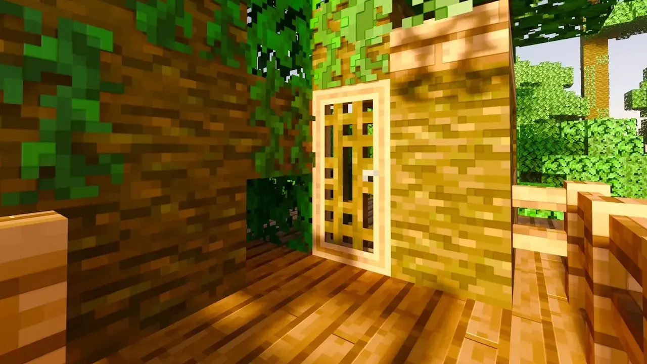 Modern Doors & Locks Add-On: Wooden door in treehouse