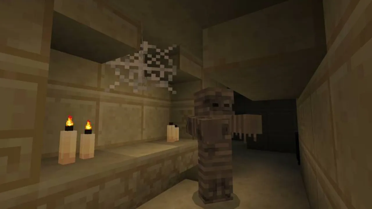 More Simple Structures addon: Jungle pyramid with torches and skeleton