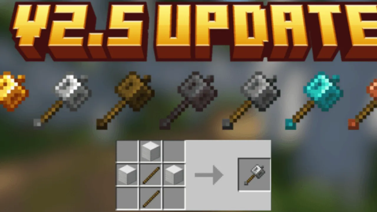 More Vanilla Weapons Complete addon: Crafting recipe for hammers
