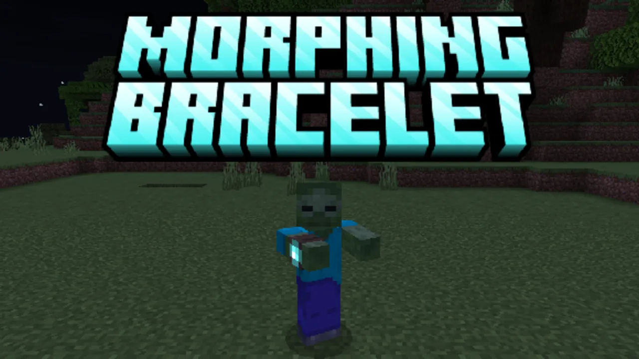 Morphing Bracelet addon for Minecraft PE: cover art