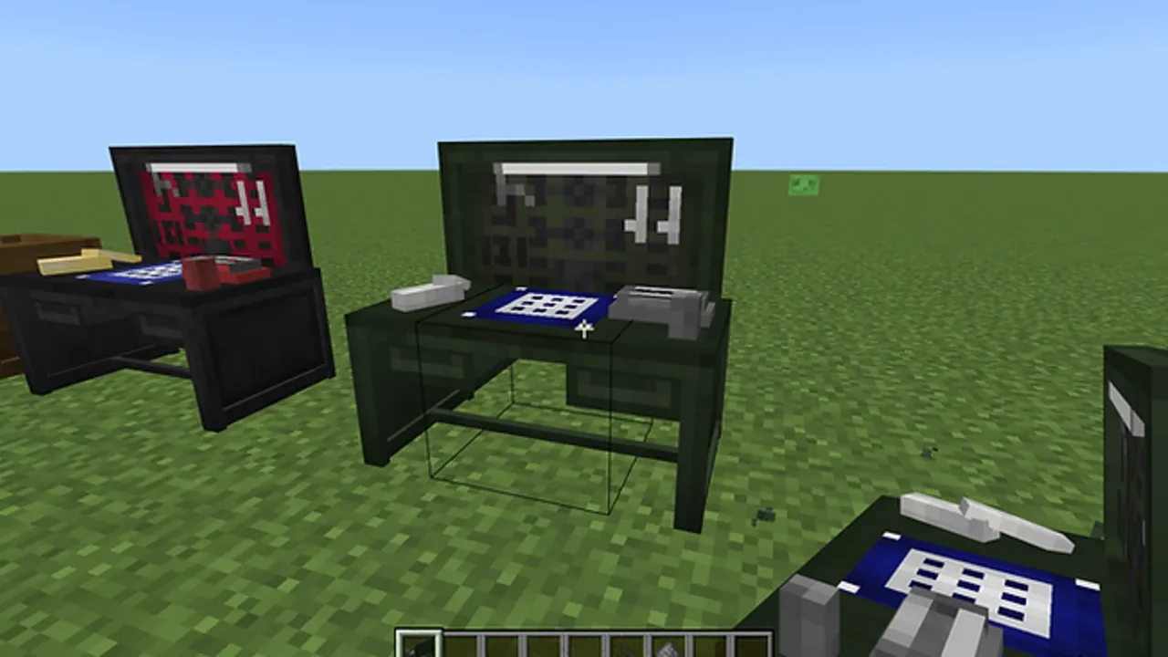 Mr. Nido's Guns Add-on: Three gun turrets on grass