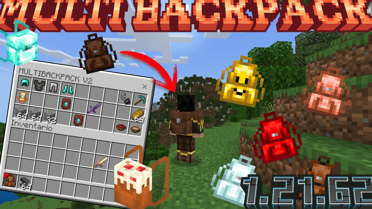Multi Backpack addon for Minecraft PE: screenshot 1