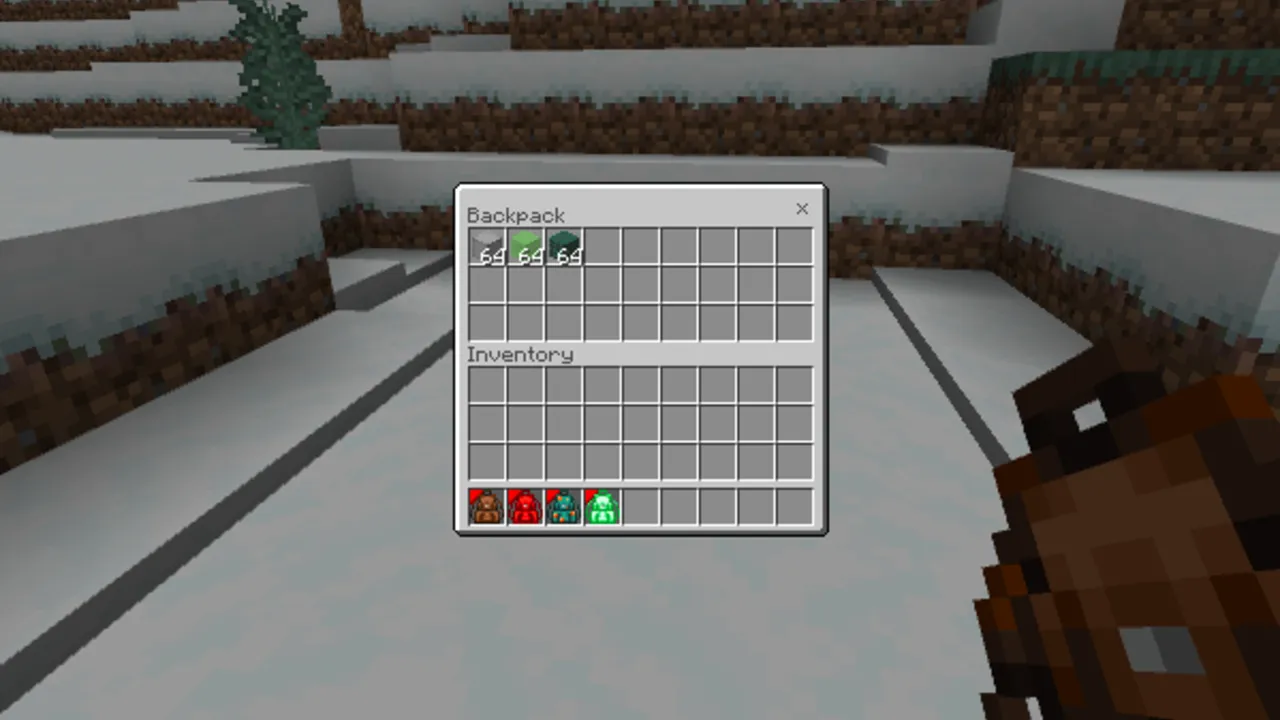 Multi Backpack addon: Backpack inventory with pumpkin and cake items