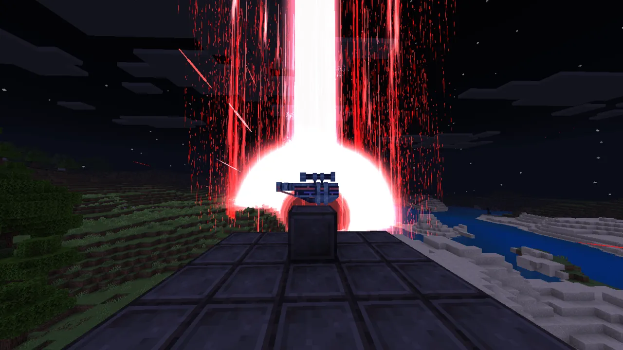 Orbital Railgun addon: Railgun firing bright red beam