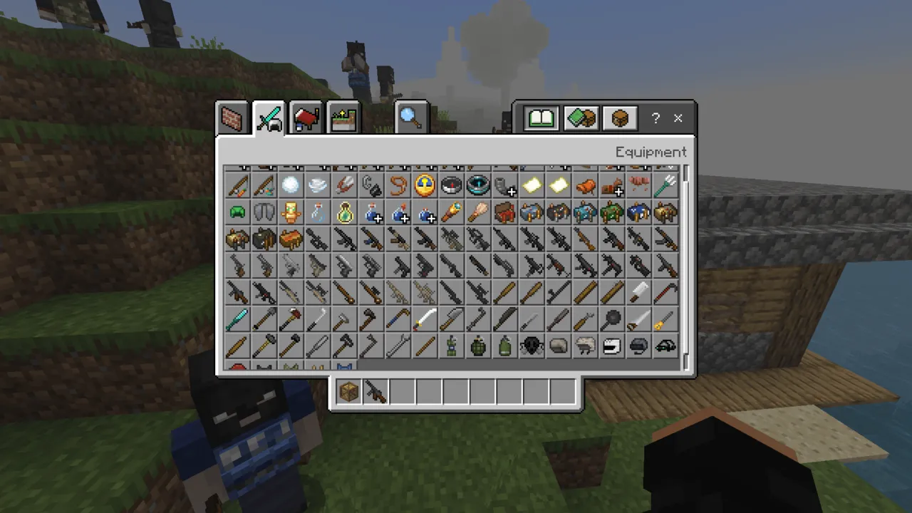 Project Walker addon: Equipment menu with new items