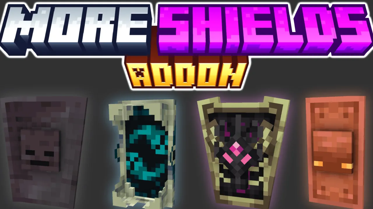 Raiyon's More Shields addon for Minecraft PE: cover art
