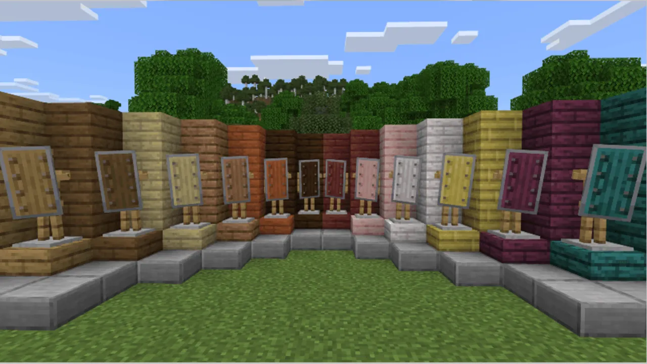 Raiyon's More Shields addon: Shields for every wood type