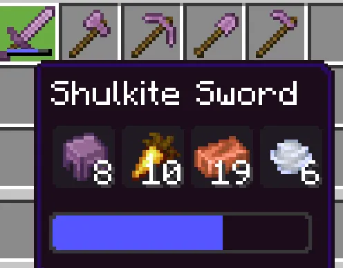 Raiyon's More Vanilla Tools addon: Tools can manually summon Shulker Bullets to defend you