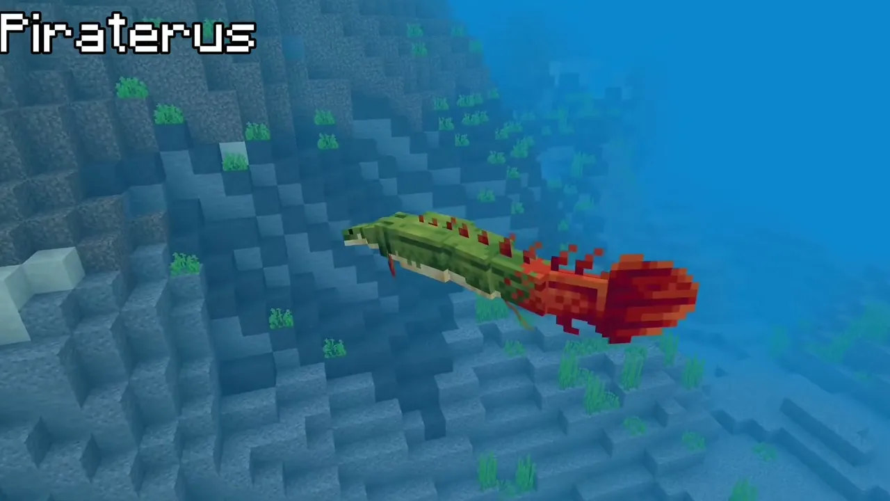 Raxiores of Raxiore Addon for Minecraft PE: Lobster swimming underwater