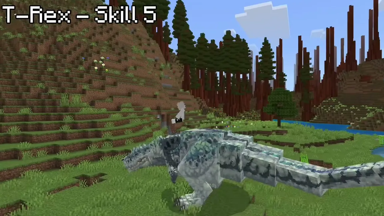 Raxiores of Raxiore Addon: T-Rex in grassy area with trees