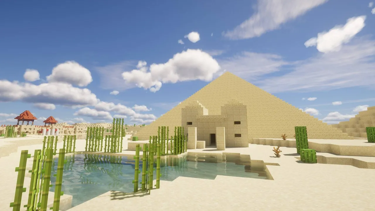 Recurrent Complex addon: Pyramid with pool and bamboo