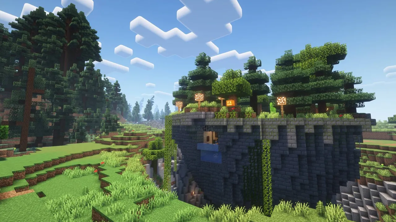 Recurrent Complex addon: Forest stronghold with glowing lanterns