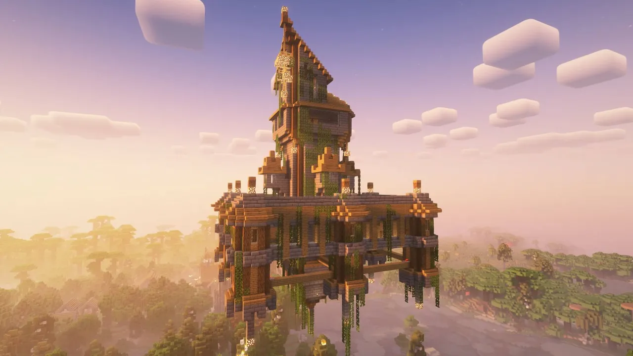 Recurrent Complex addon: Floating castle in forest biome