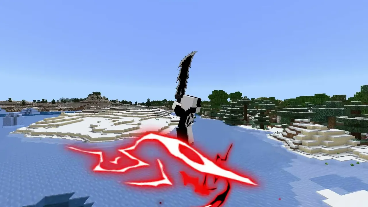Regular Weapons Addon: Player holding glowing sword