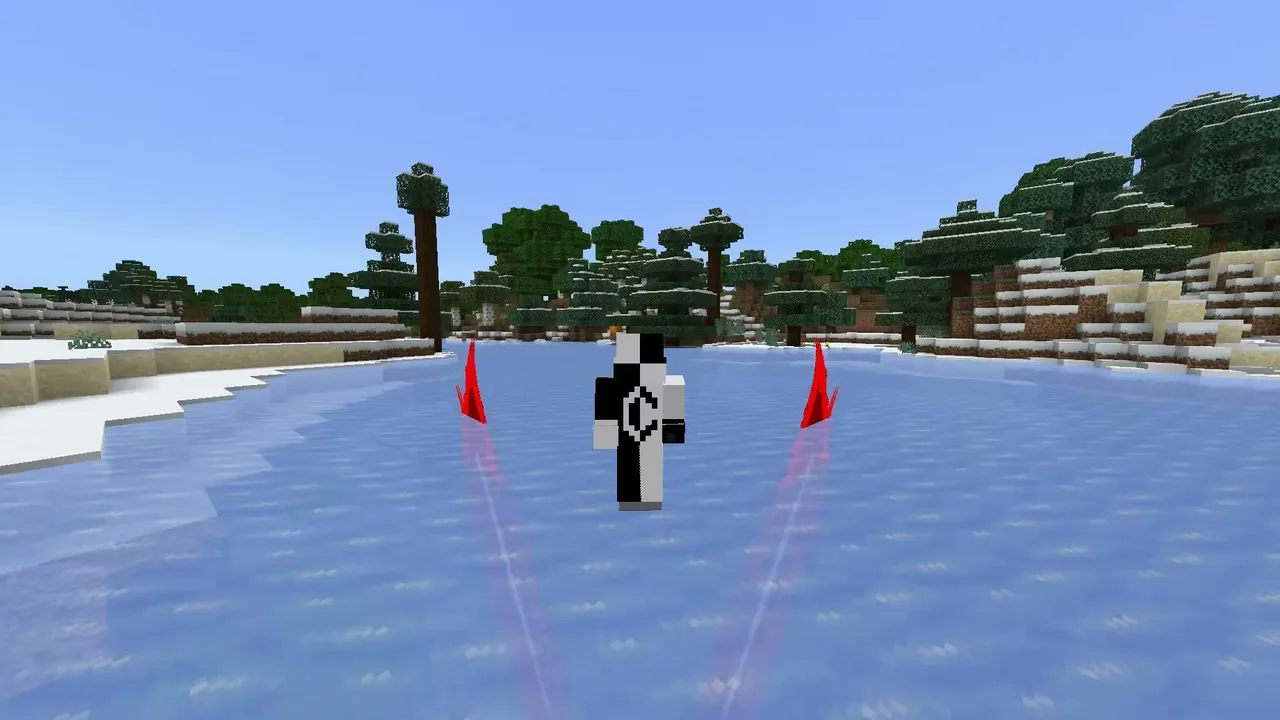 Regular Weapons Addon: Player standing in water with red flags